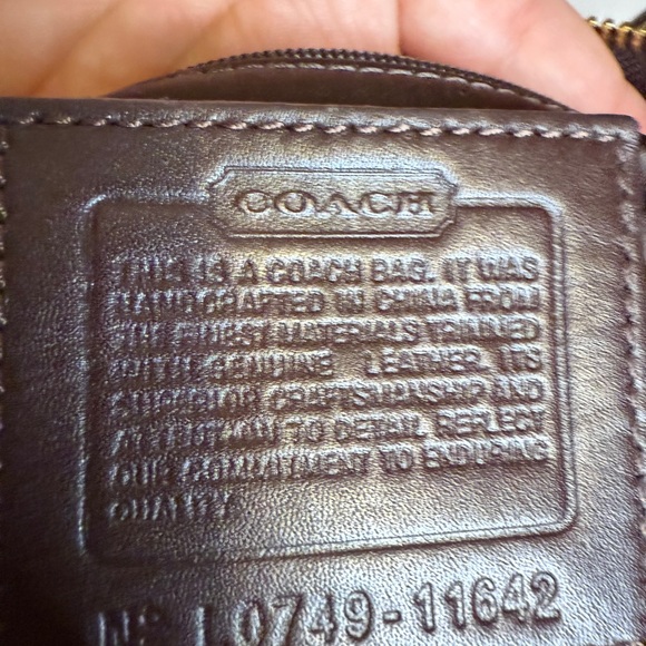 2007 Coach Brown and Tan Canvas Shoulder Bag with Leather Trim - Picture 6 of 8